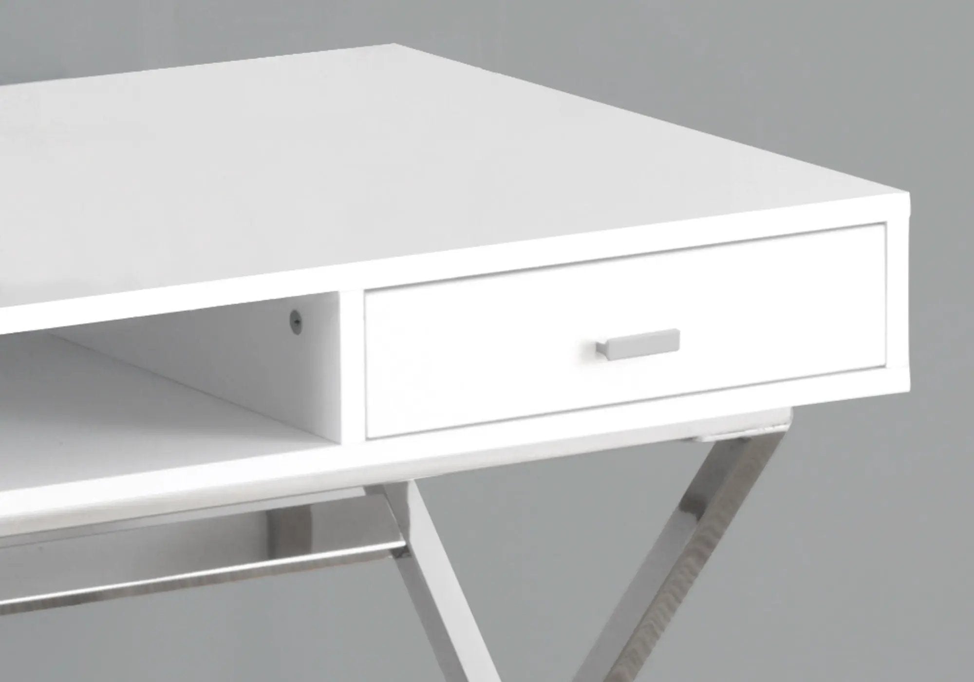Computer Desk For Home Office, Laptop, Storage Drawers, Glossy Contemporary & Modern by Unique Piece Furniture