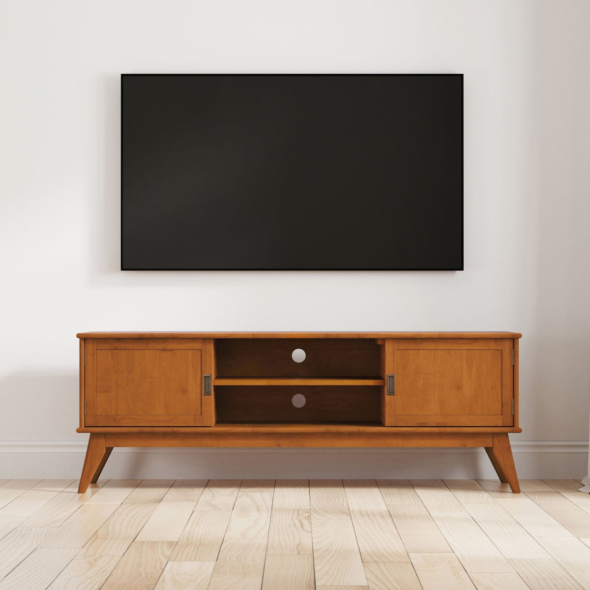 Draper - Handcrafted Mid Century Low TV Media Stand, photo 35 of 40