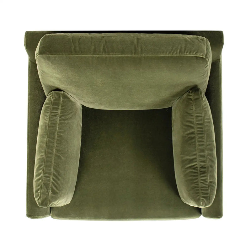 Pasadena - Wide Modern Farmhouse Accent Arm Chair - Olive Green by HouseOfZazla