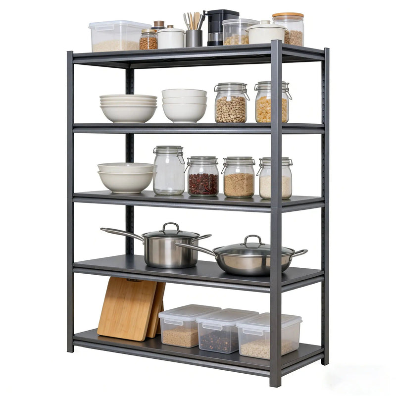 5 Tier Heavy Duty Shelving Unit Adjustable Shelving Units by HouseOfZazla