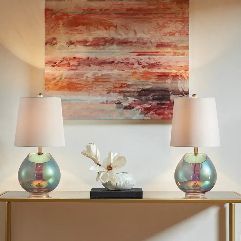 Iridescent Glass Table Lamp by HouseOfZazla