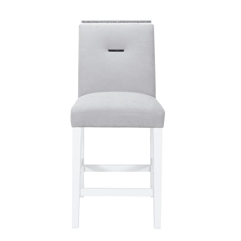 Gray Bar Stool Set of 2 with Padded Seat - Ariya