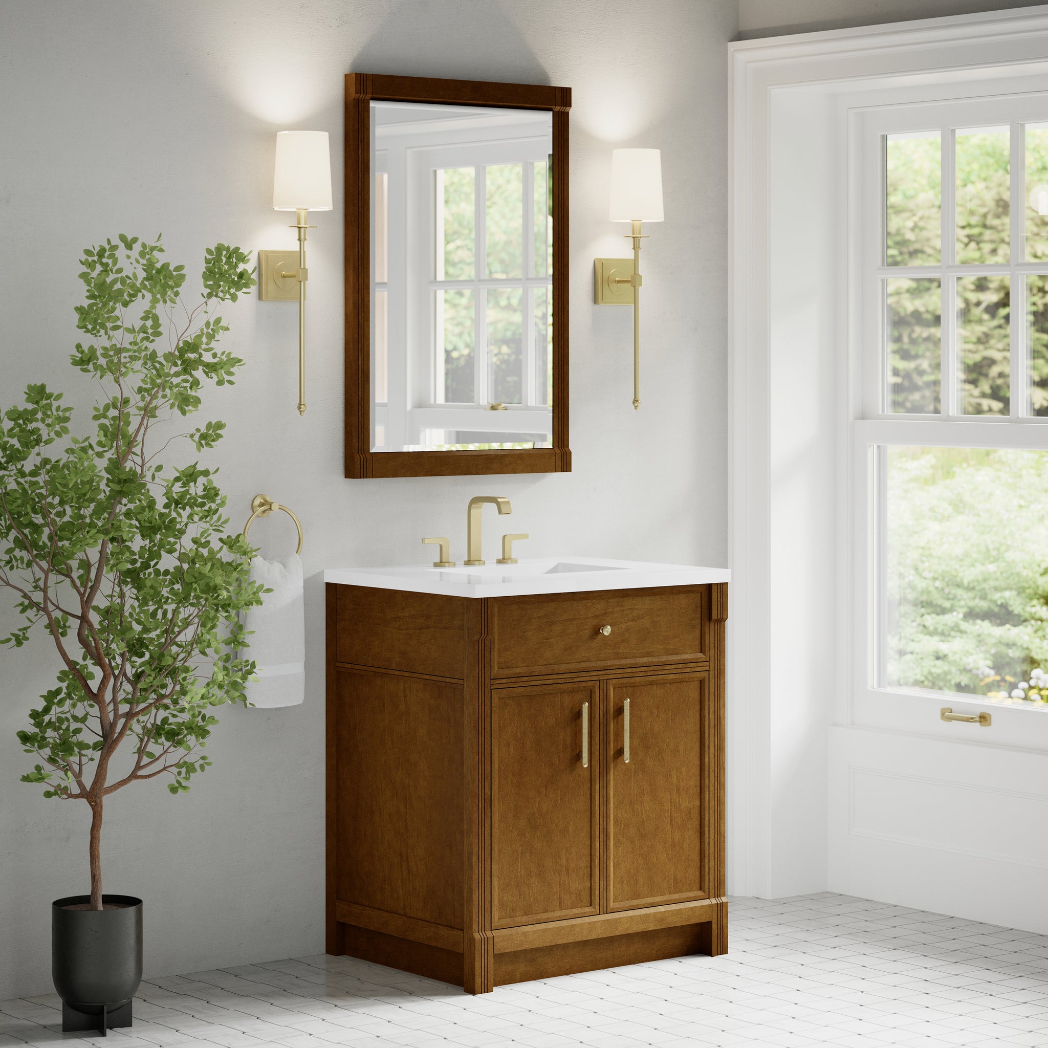 James Martin Bellshire 26" Mirror, Honey Oak, view 3