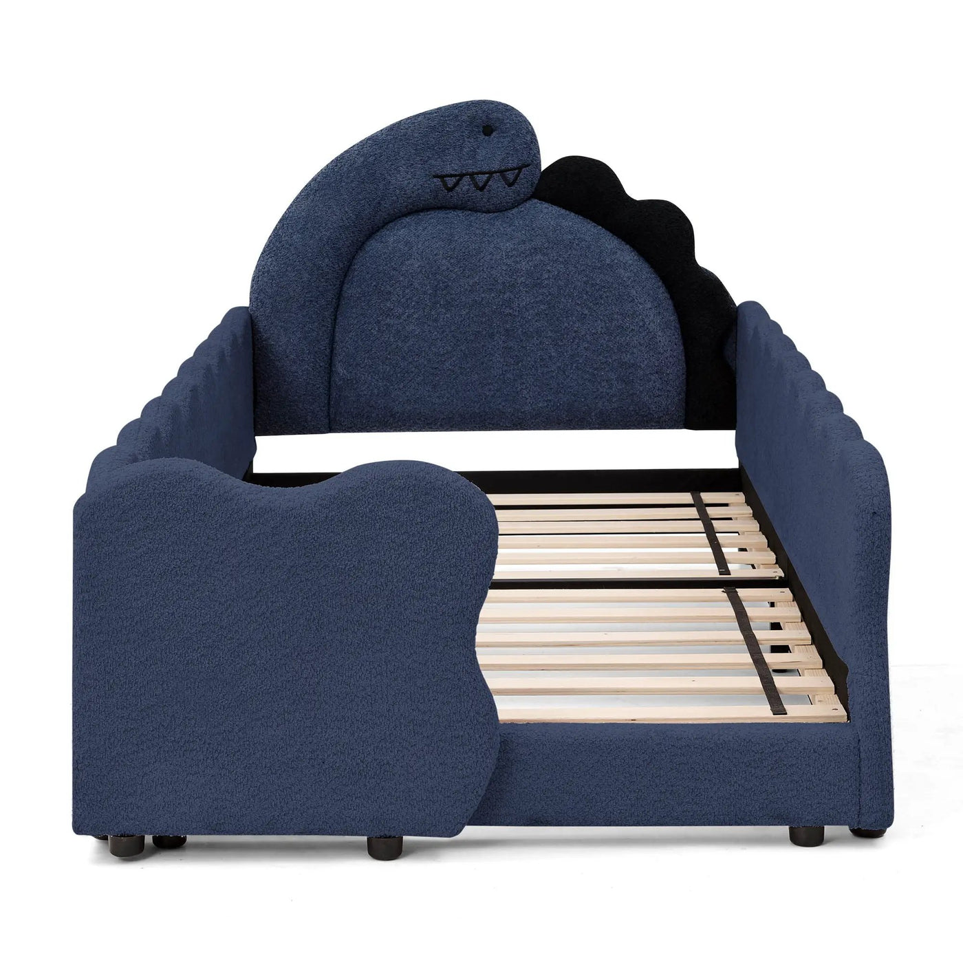Cute Dinosaur Shaped Bed With Safety Guardrail, Toddler Frame by HouseOfZazla