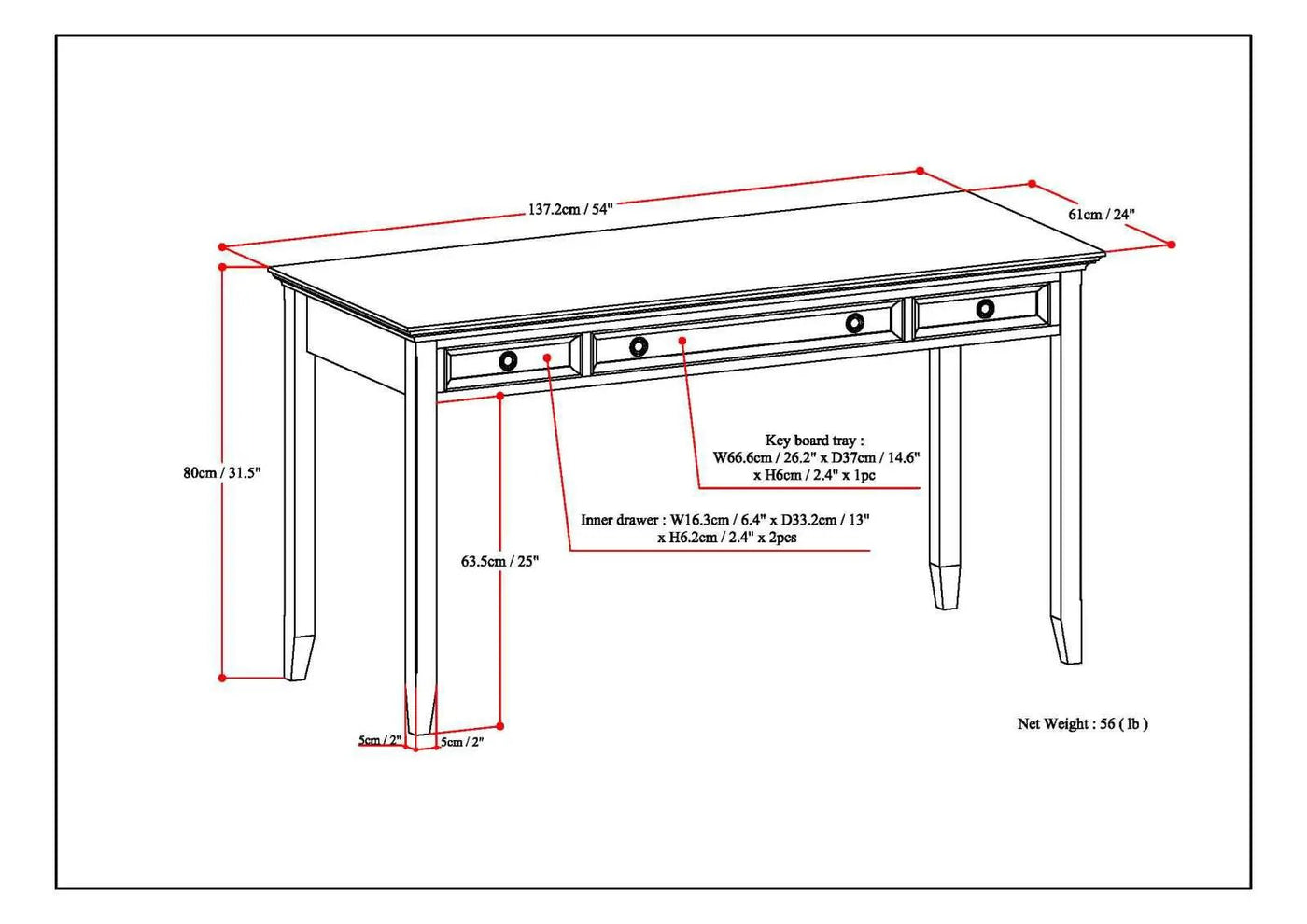 Amherst - Handcrafted Desk by HouseOfZazla