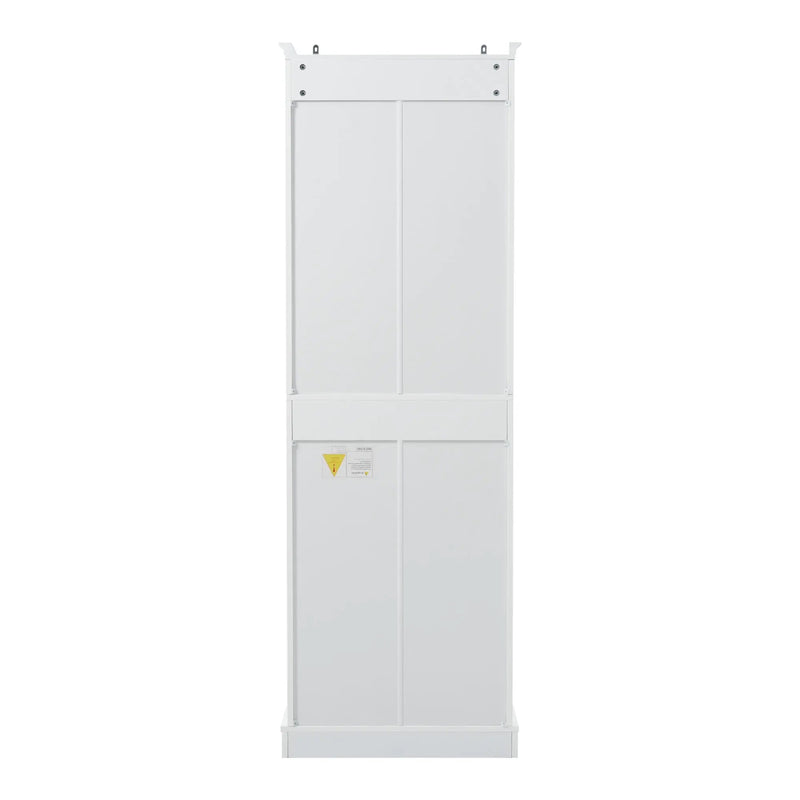 Freestanding Bathroom Vanity Tall With Damping Hinge Doors, Adjustable Shelves - White by HouseOfZazla