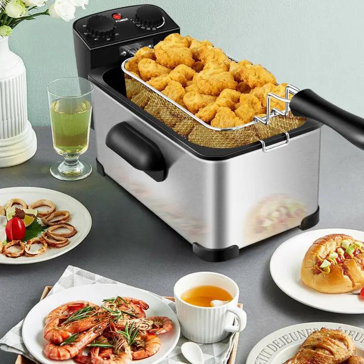 3.2 Quart Electric Stainless Steel Deep Fryer with Timer by DirectDeals