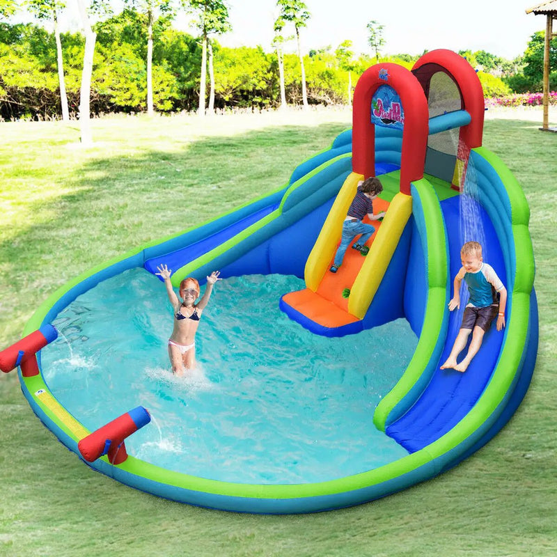 Inflatable Water Slide Bounce House with Mighty Splash Pool by DirectDeals