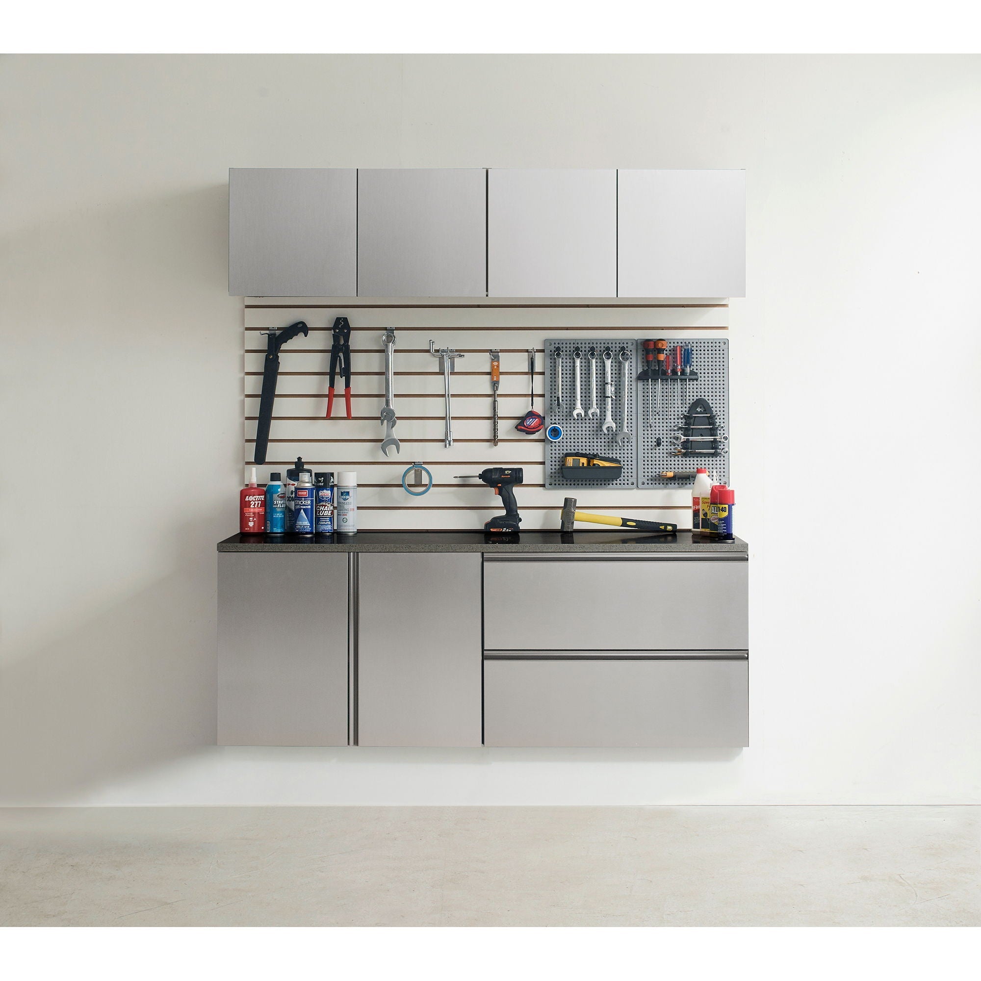 Nova Series - Garage Cabinet Set C - Metallic Gray by HouseOfZazla