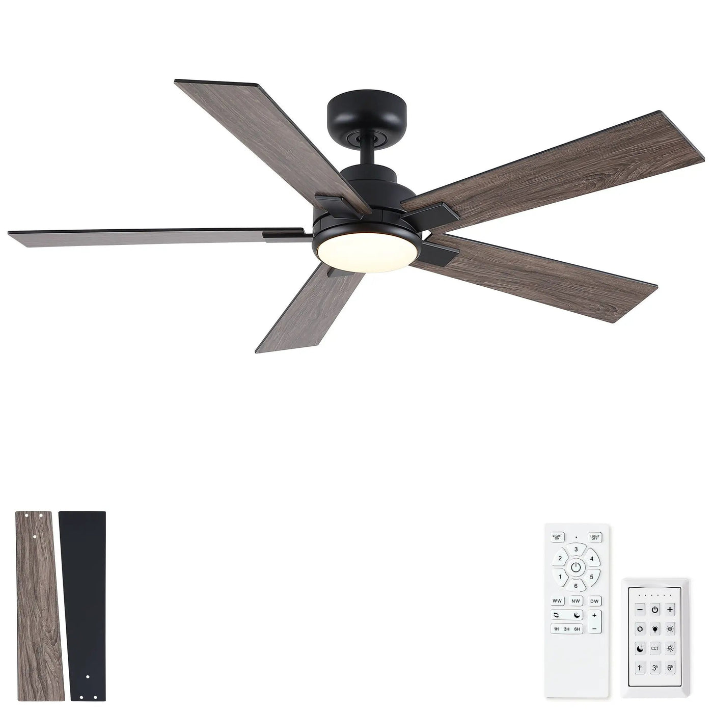 Reversible Motor Integrated LED Dimmable Ceiling Fan With Light by HouseOfZazla