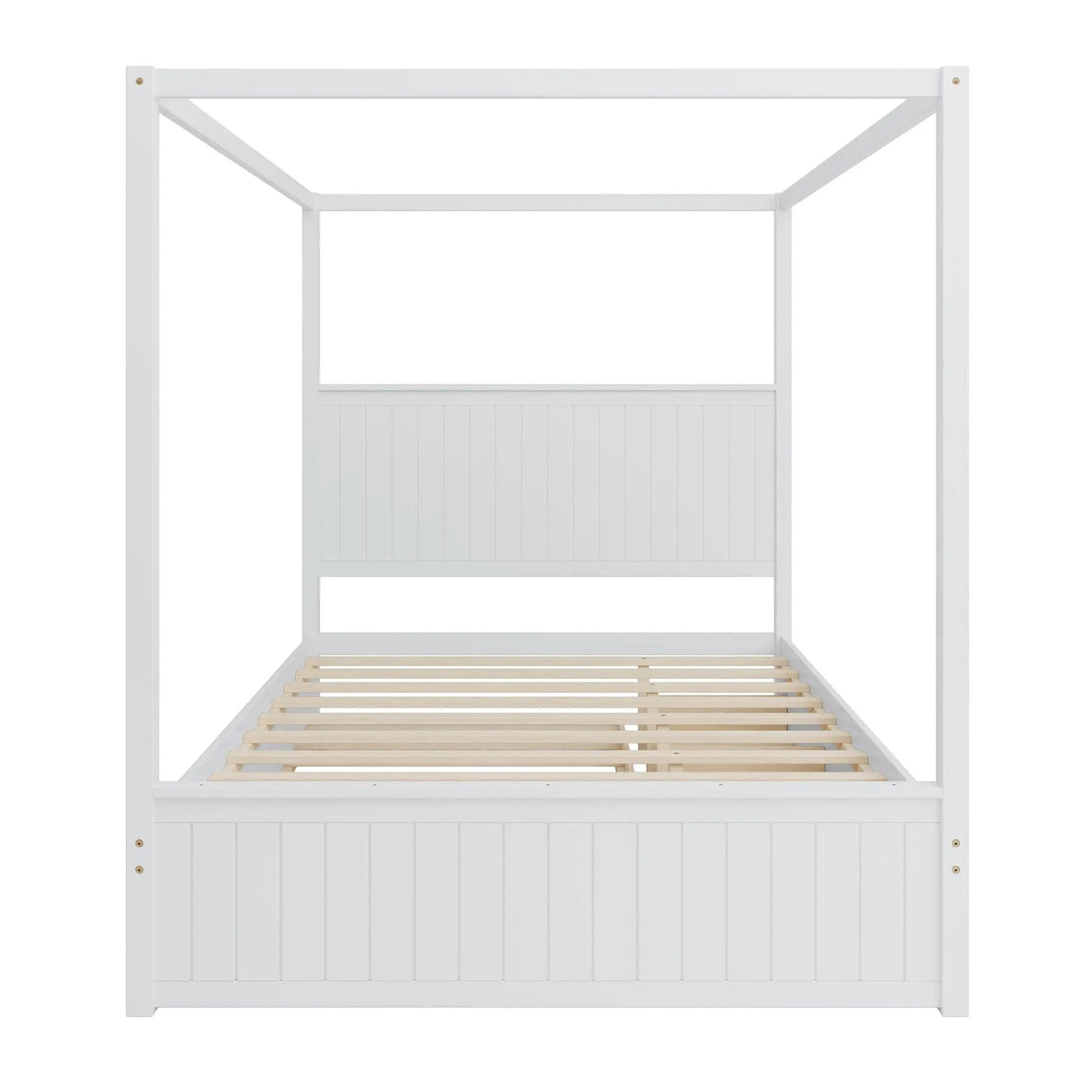 Canopy Platform Bed With Trundle And 3 Storage Drawers by HouseOfZazla