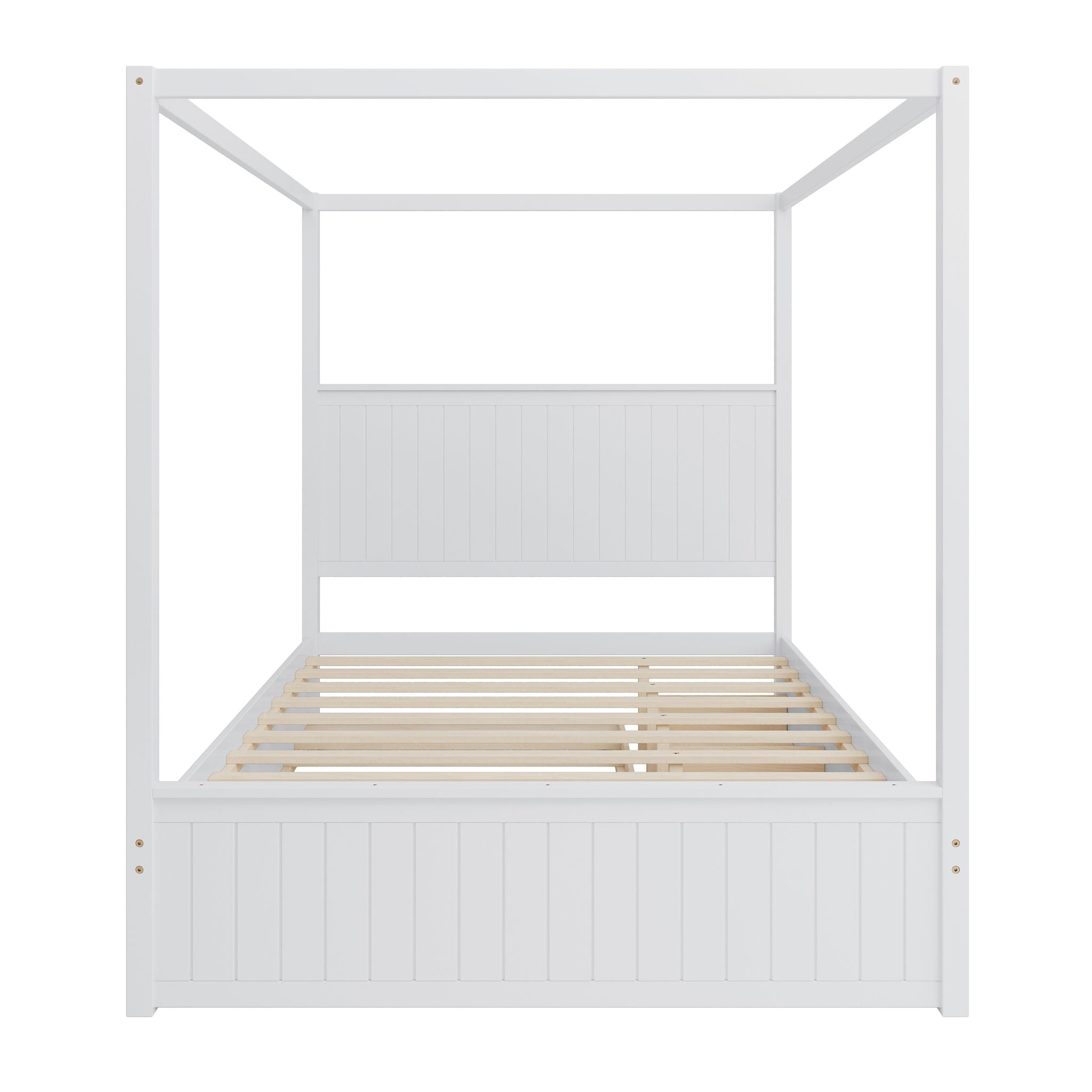 Canopy Platform Bed With Trundle And 3 Storage Drawers by HouseOfZazla