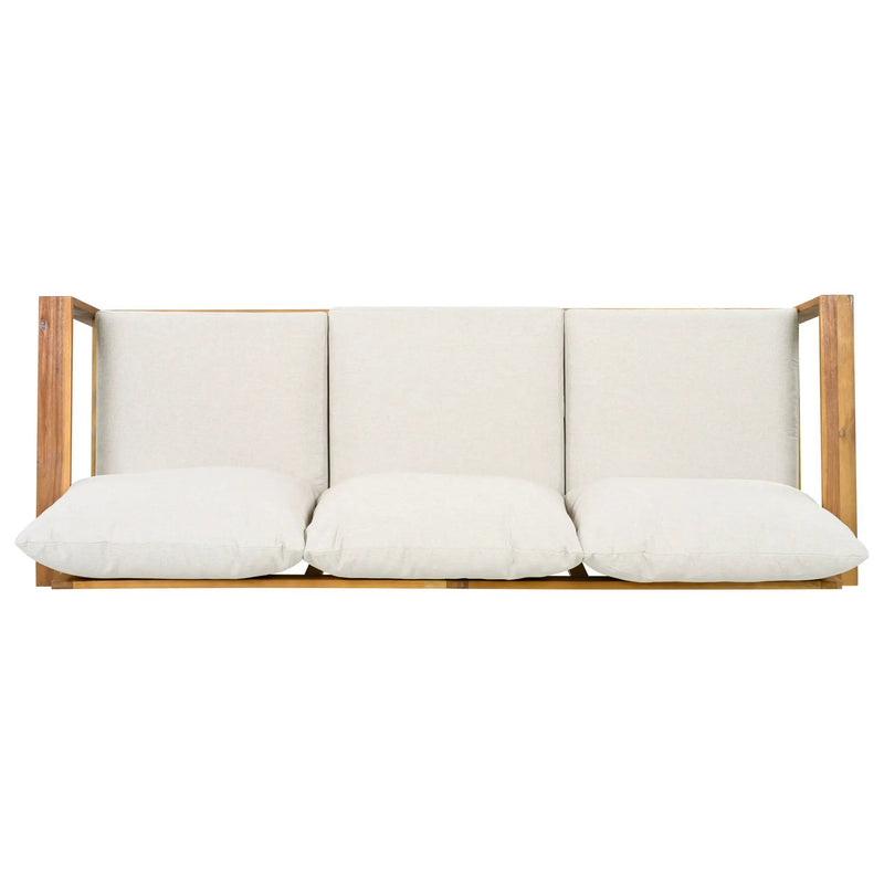 Outdoor 3pcs Acacia Sectional Patio Sofa Set by HouseOfZazla
