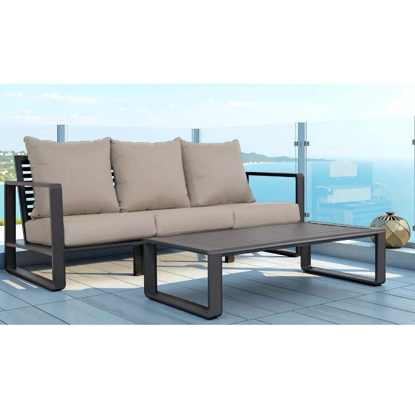 Durable Sofa With Rectangular Coffee Table by HouseOfZazla