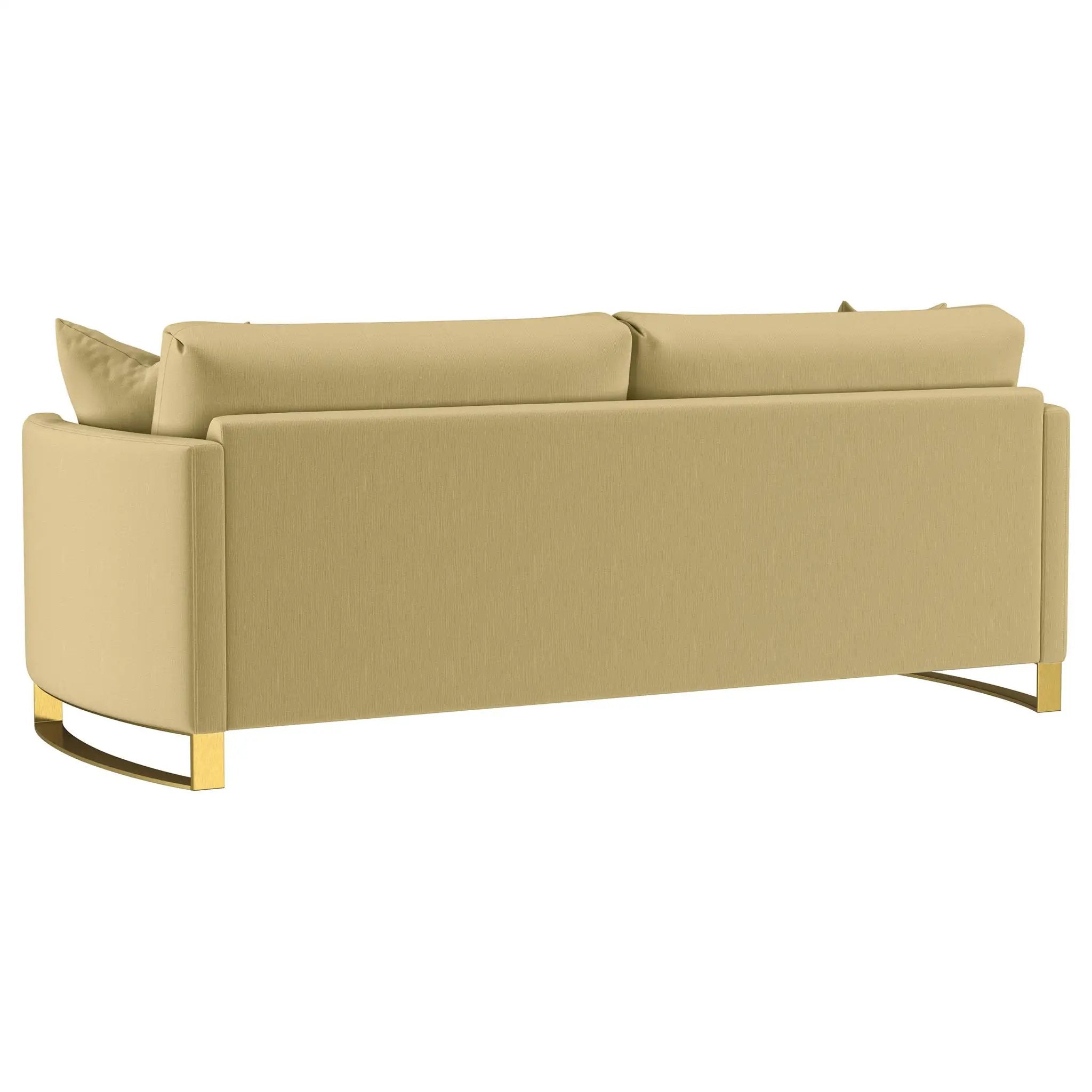 Corliss Upholstered Curved Track Arm Sofa Camel by Unique Piece Furniture
