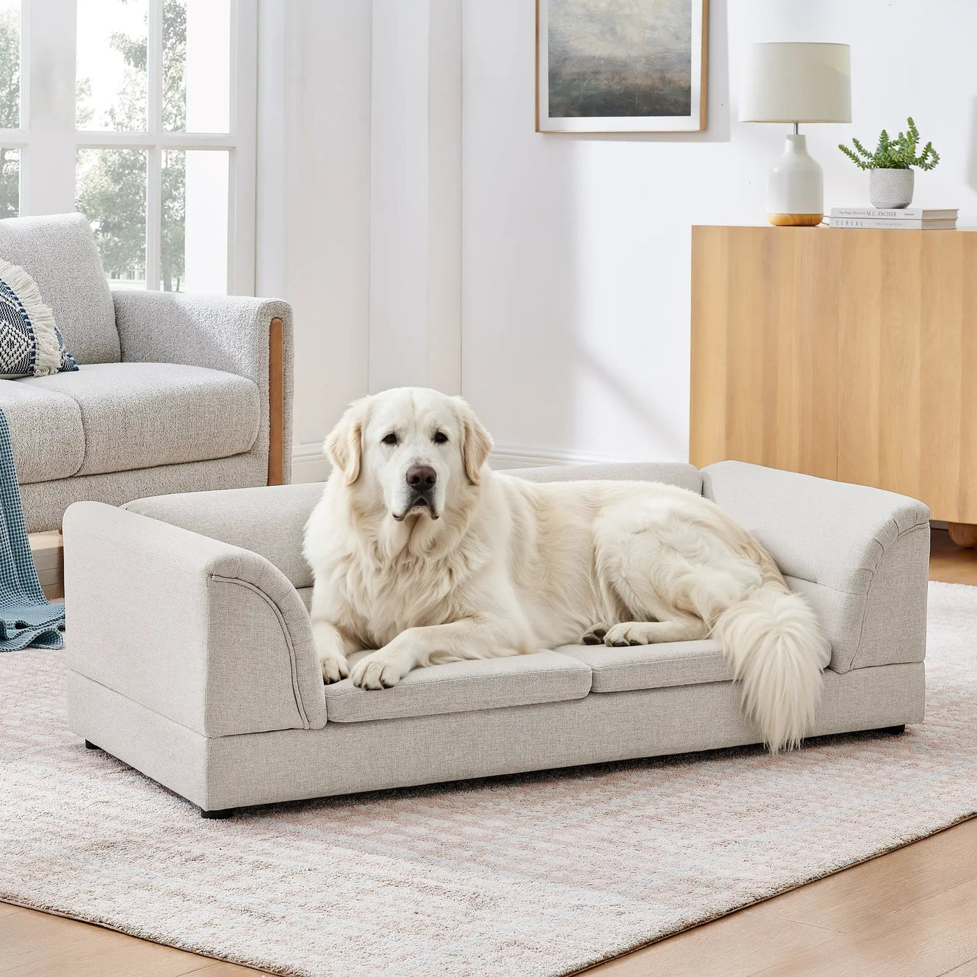 Oversized Pet Sofa, Curved Armrest Rectangular Dog Sofa by HouseOfZazla