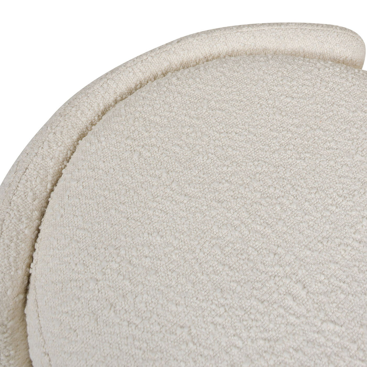 Ivory White Oval Storage Bench with Three-Compartment Interior - Upholstered, photo 12 of 12
