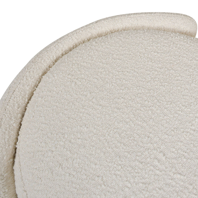 Ivory White Oval Storage Bench with Three-Compartment Interior - Upholstered, photo 12 of 12