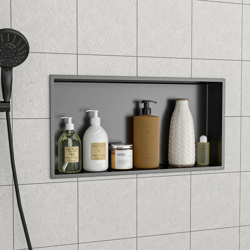 Stainless Steel Shower Niche With Seamless Design For Bathroom Storage by HouseOfZazla