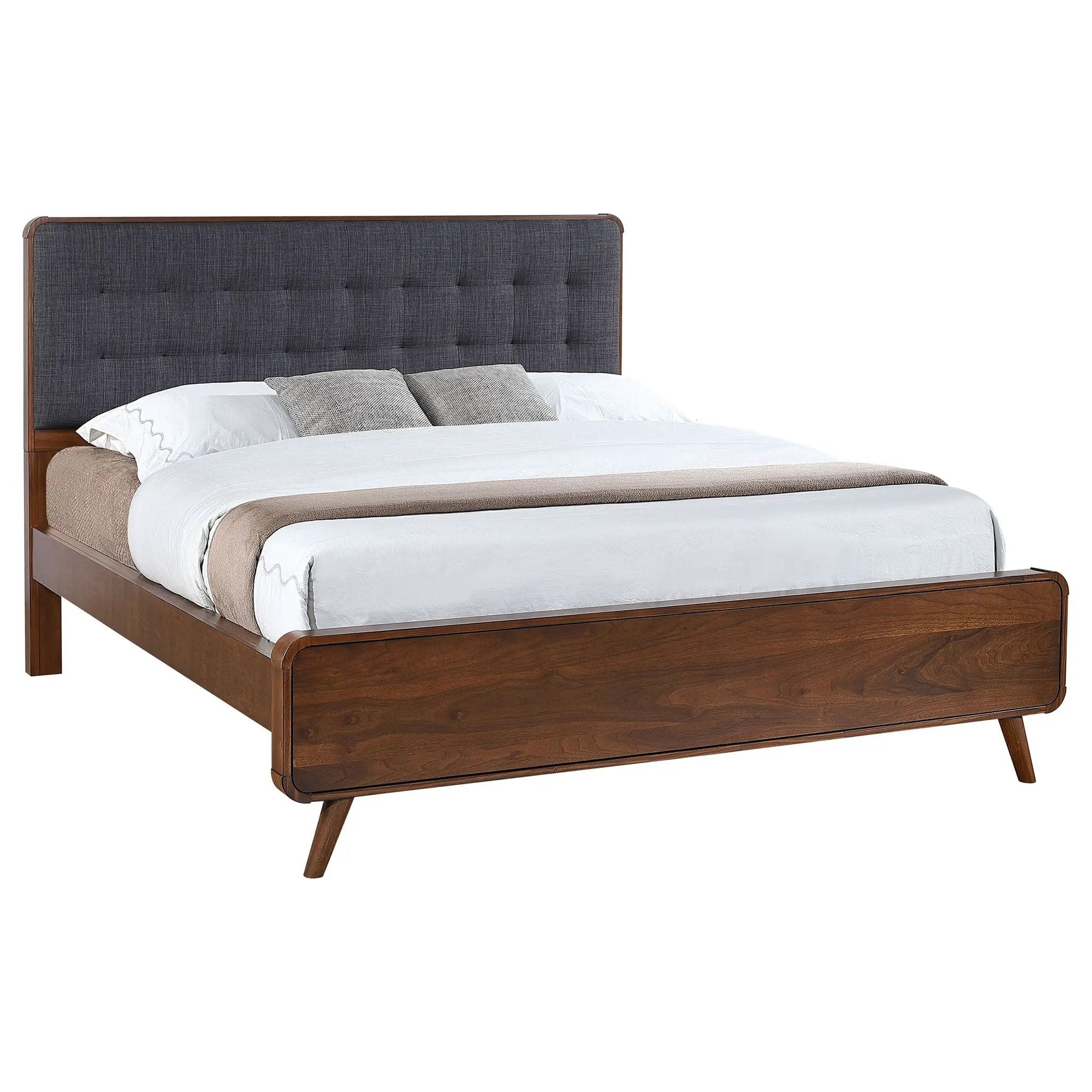 Robyn Wood California King Platform Bed Dark Walnut by Unique Piece Furniture