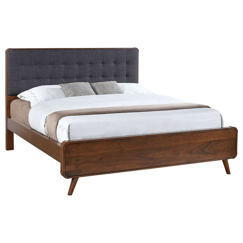 Robyn Wood California King Platform Bed Dark Walnut by Unique Piece Furniture