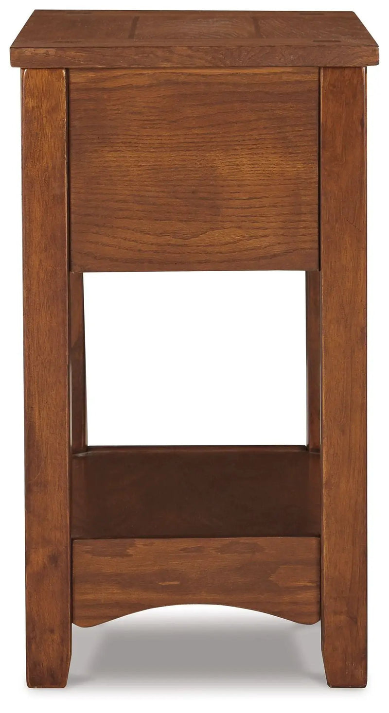 Breegin - Chair Side End Table - 1 Drawer - Brown by Unique Piece Furniture