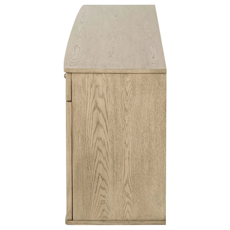 Kailani 4-door Cane Sideboard Buffet Cabinet Beige Oak by Unique Piece Furniture