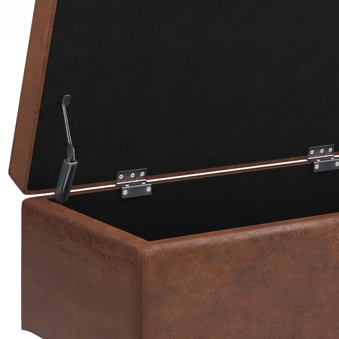 Shay - Large Square Coffee Table Storage Ottoman Mid-Century Style by Unique Piece Furniture