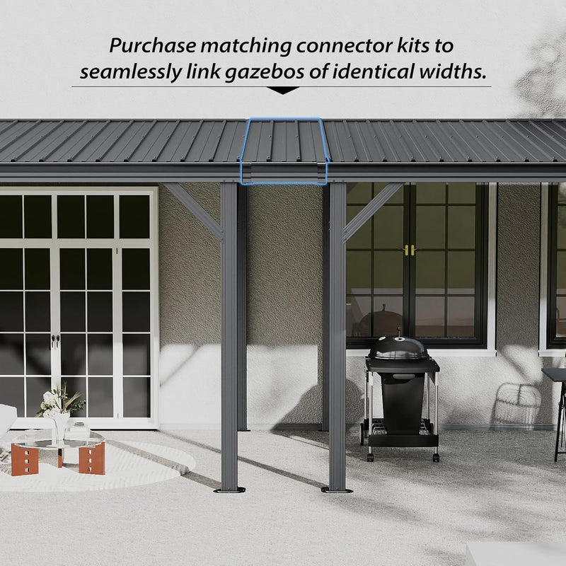 10'x16' Hardtop Wall Mounted Gazebo by HouseOfZazla
