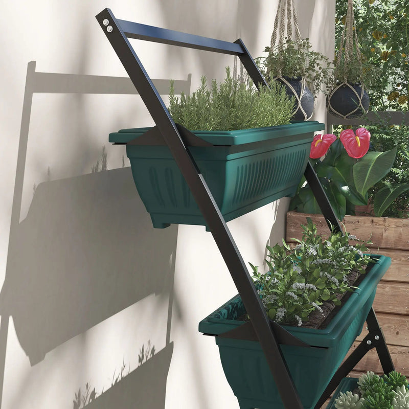 Outsunny 4 Tier Vertical Garden Planter Set by HouseOfZazla