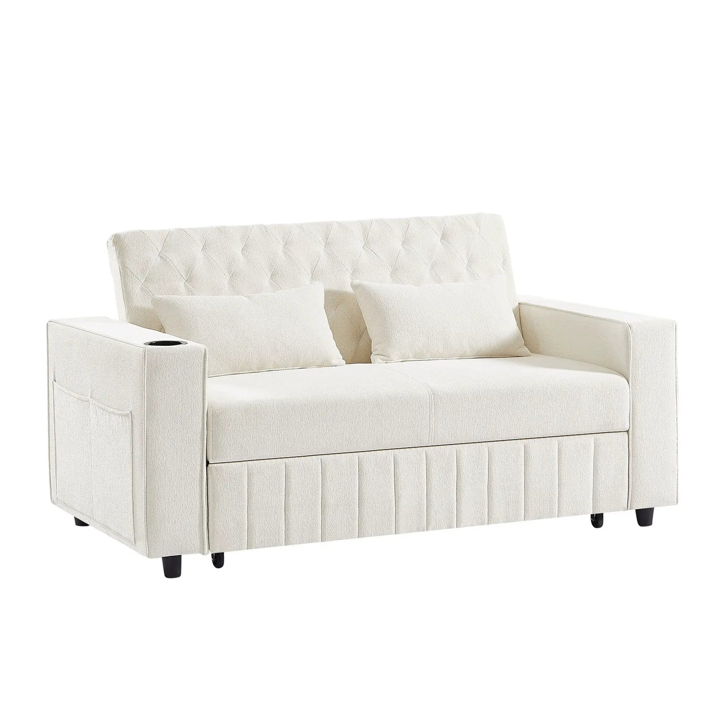 Pull-Out Sofa Bed Convertible Couch With Adjustable Backrest For Living Room by Unique Piece Furniture