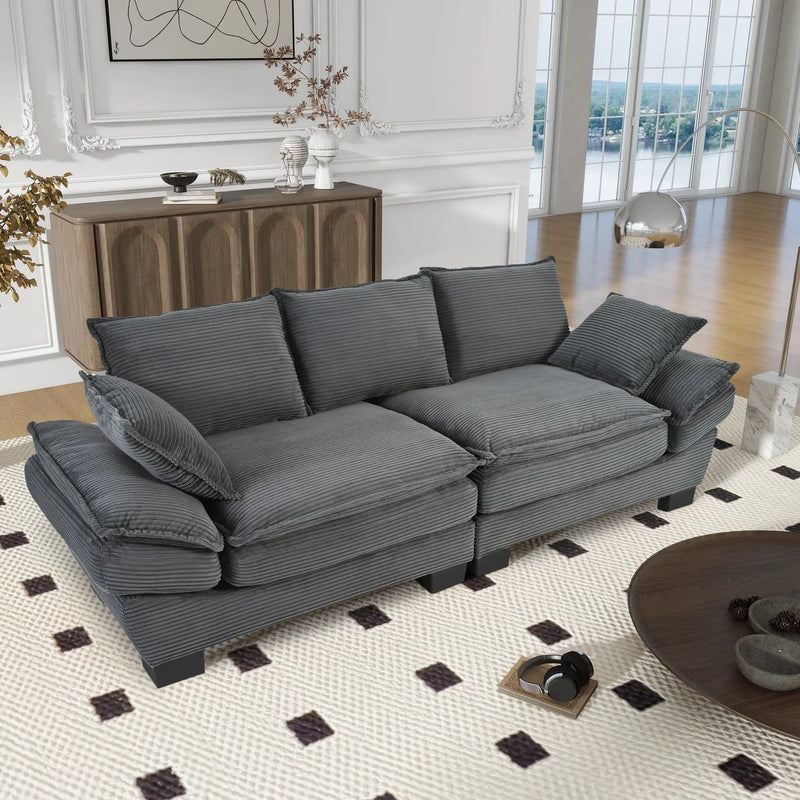 U-Style 85.4" Modern Curved Sofa by HouseOfZazla