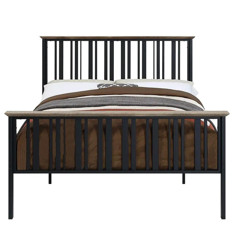 Zudora - Full Bed - Antique Oak & Black by Unique Piece Furniture