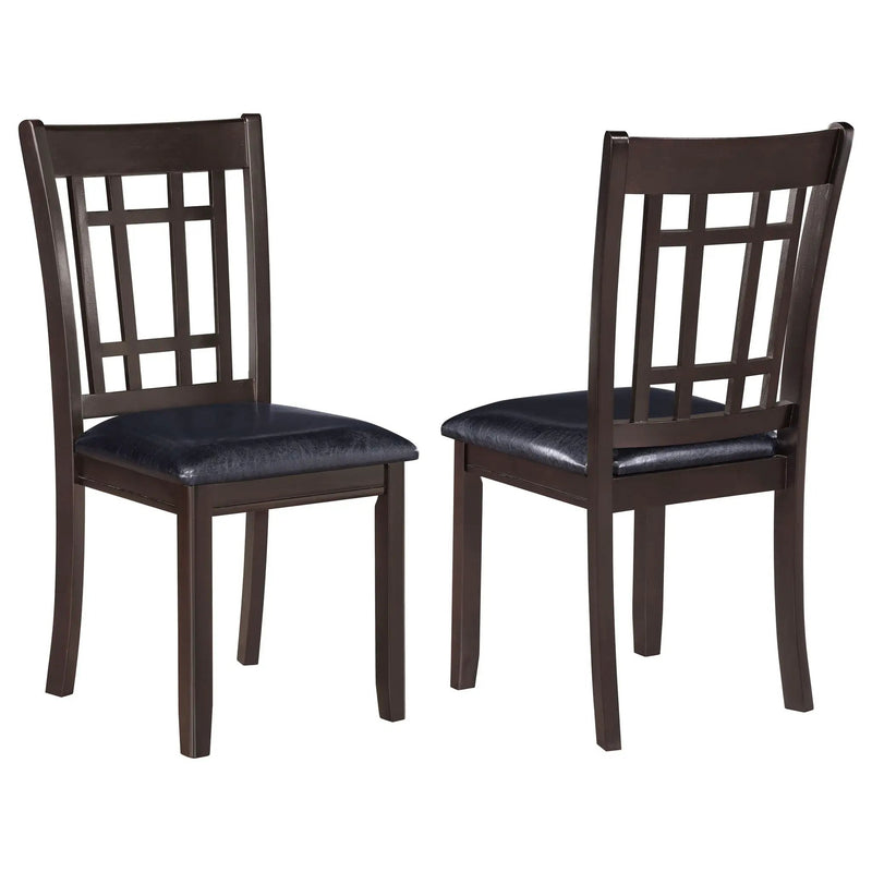 Lavon Wood Dining Side Chair Black and Espresso (Set of 2) by Unique Piece Furniture