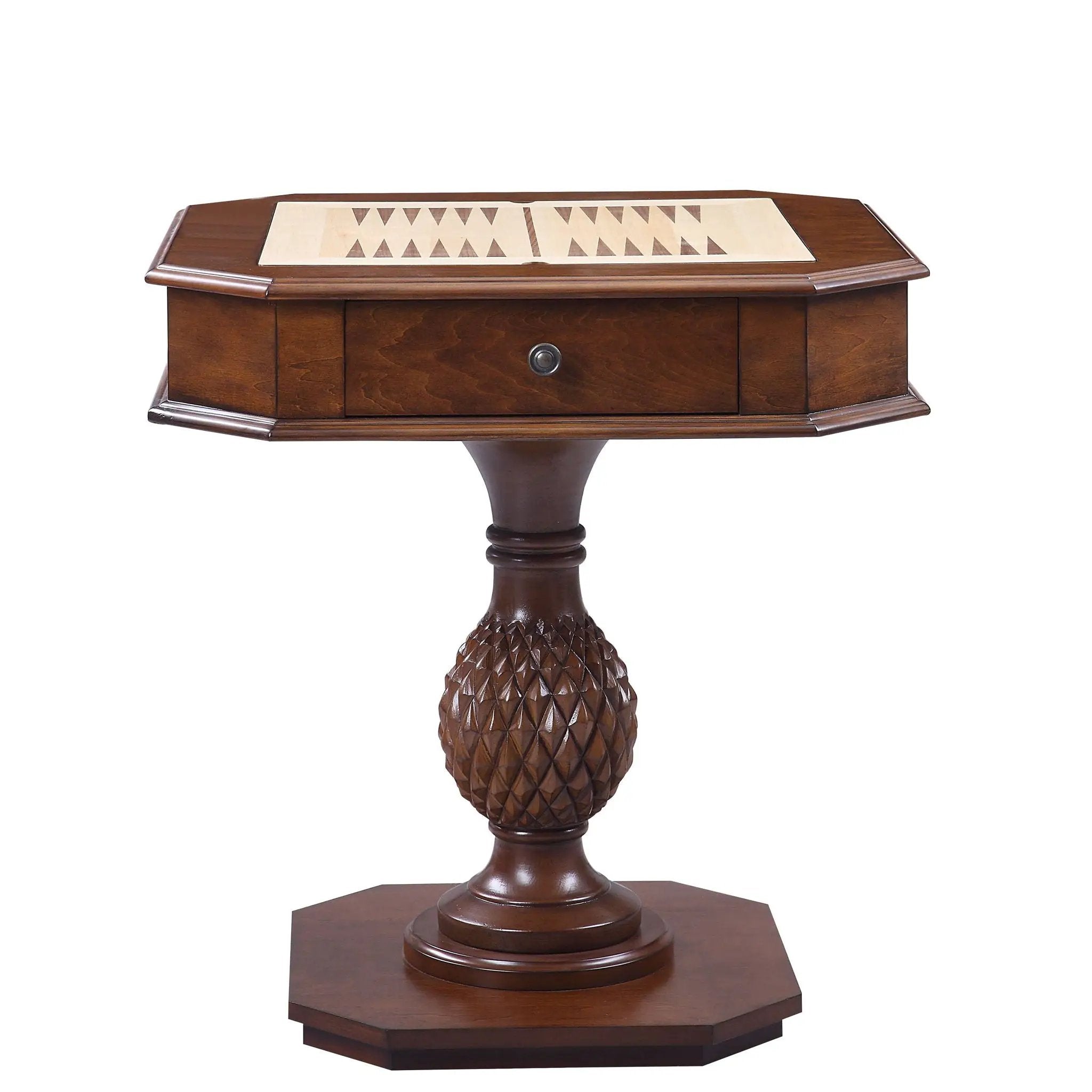 Bishop - Reversible Chess Checker Game Table With Game Tray (Chess Fingures Not Included) - Cherry by Unique Piece Furniture