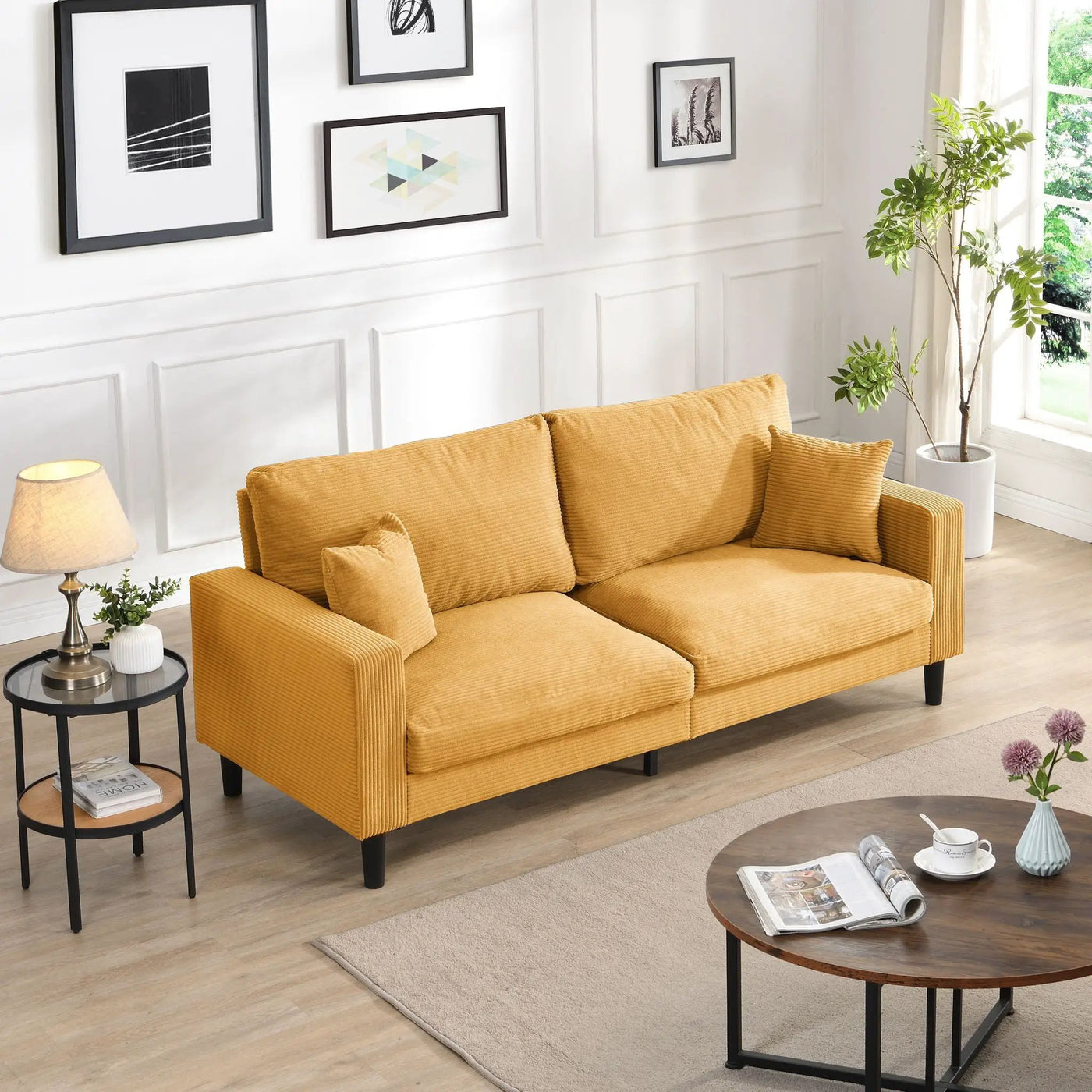 Modern Upholstered Resilience Three Seater Sofa by HouseOfZazla