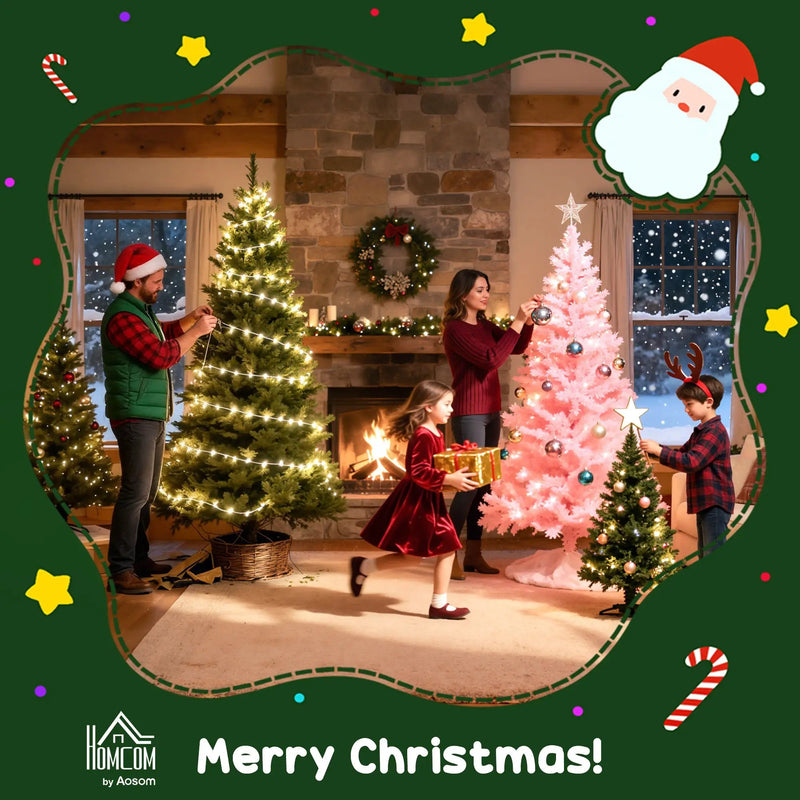 HOMCOM 7.5 ft Artificial Frosted Christmas Tree by HouseOfZazla