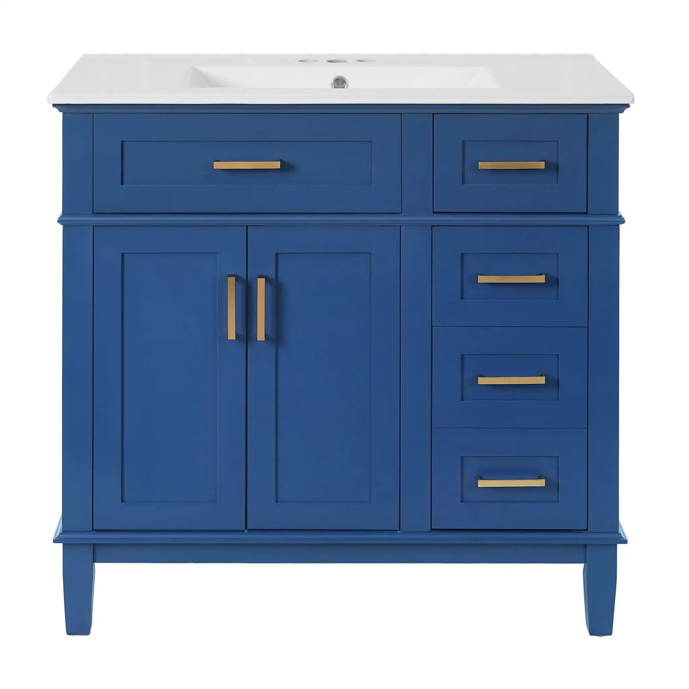 Modern Bathroom Vanity With Ceramic Sink, Soft Close Storage Cabinet by Unique Piece Furniture