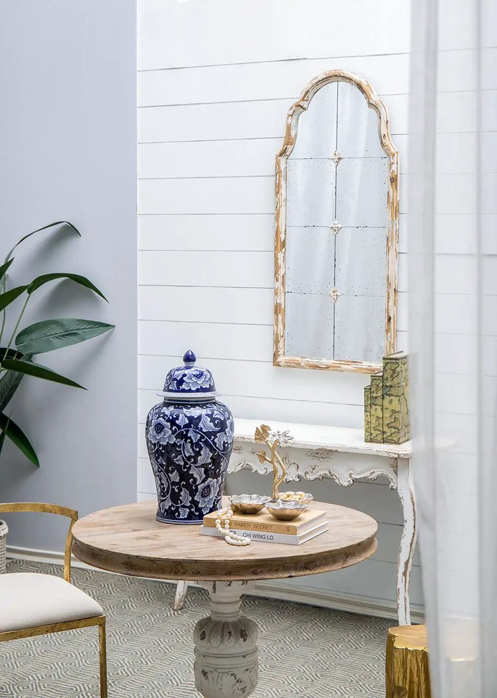 9.5x9.5x18" Porcelain Decorative Ginger Jar by HouseOfZazla