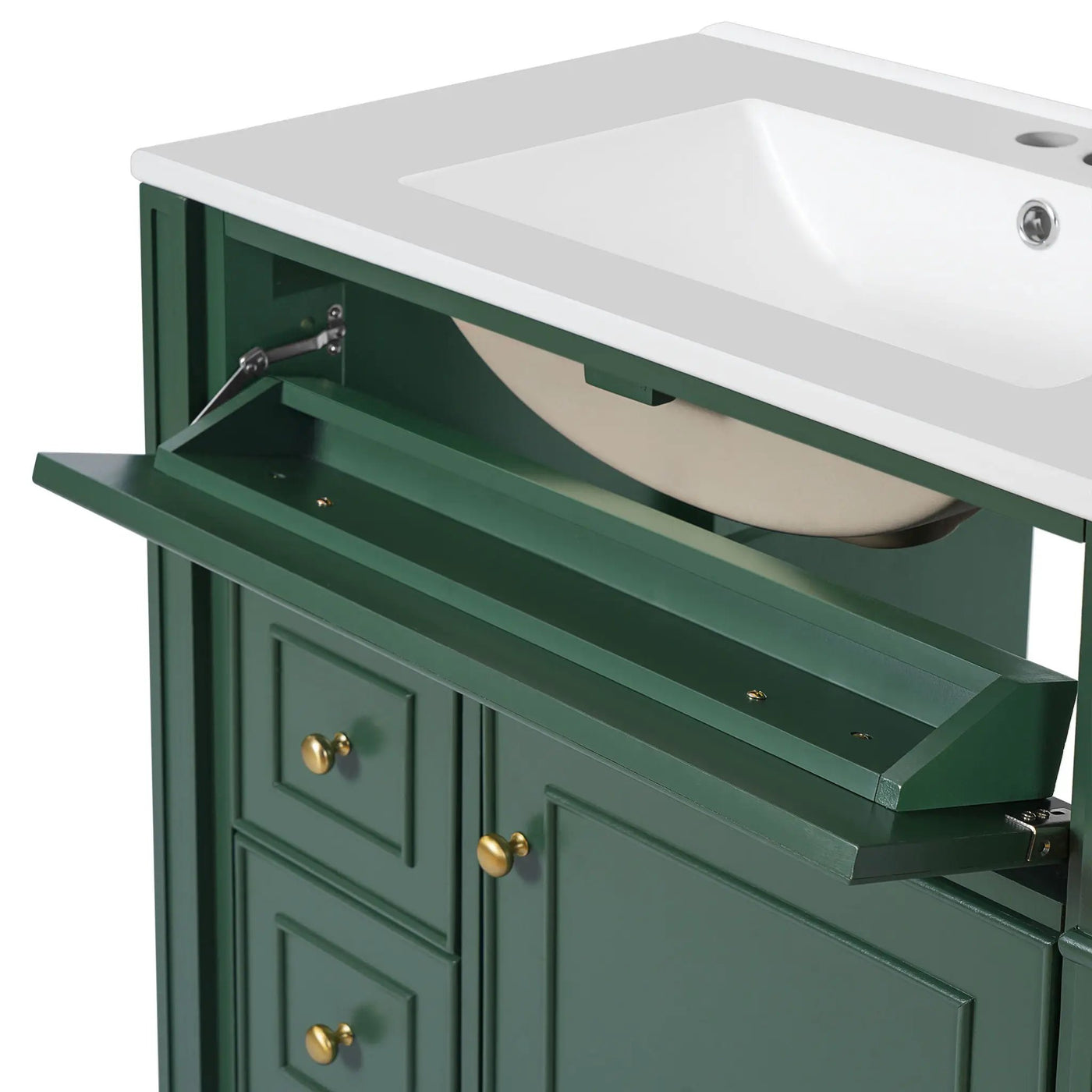 Bathroom Vanity Cabinet With Sink, Soft Close Doors With Door Organizer by HouseOfZazla