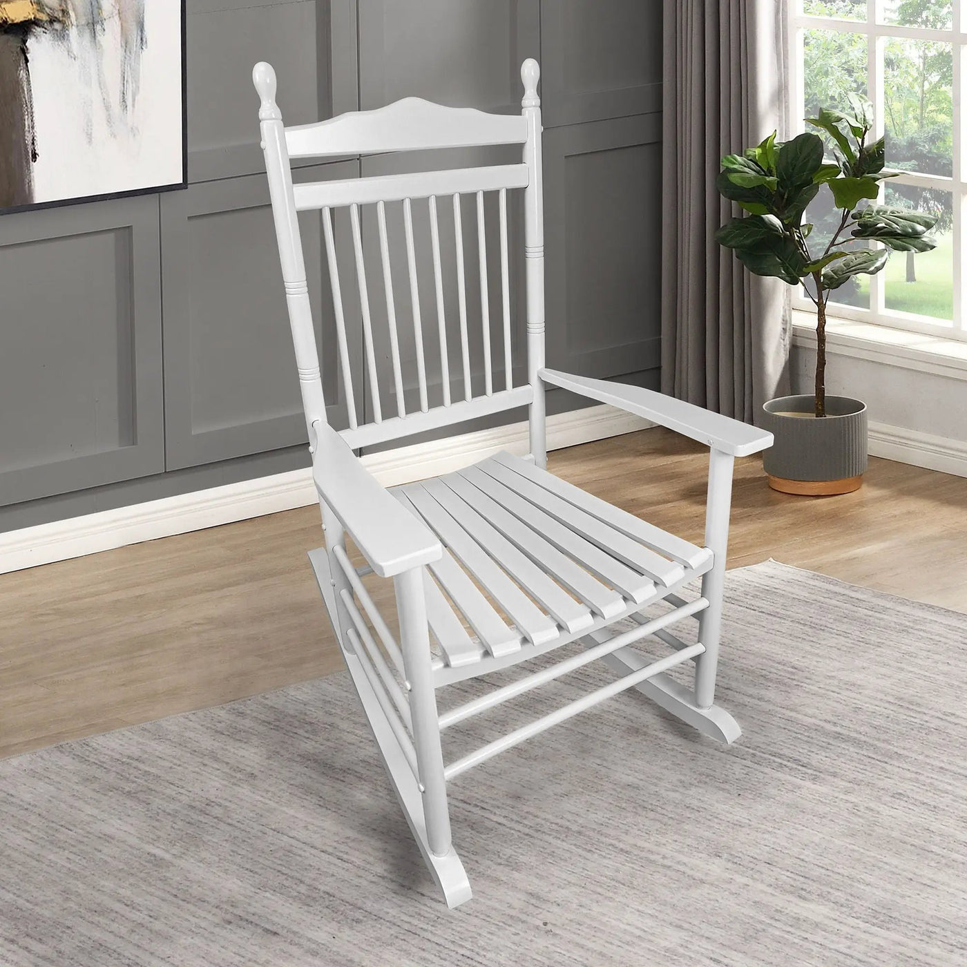 Balcony Porch Adult Rocking Chair - Wood by Unique Piece Furniture