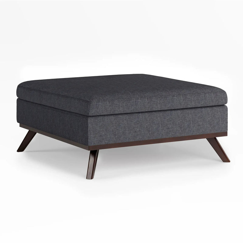 Owen - Square Coffee Table Storage Ottoman - Slate Gray by Unique Piece Furniture