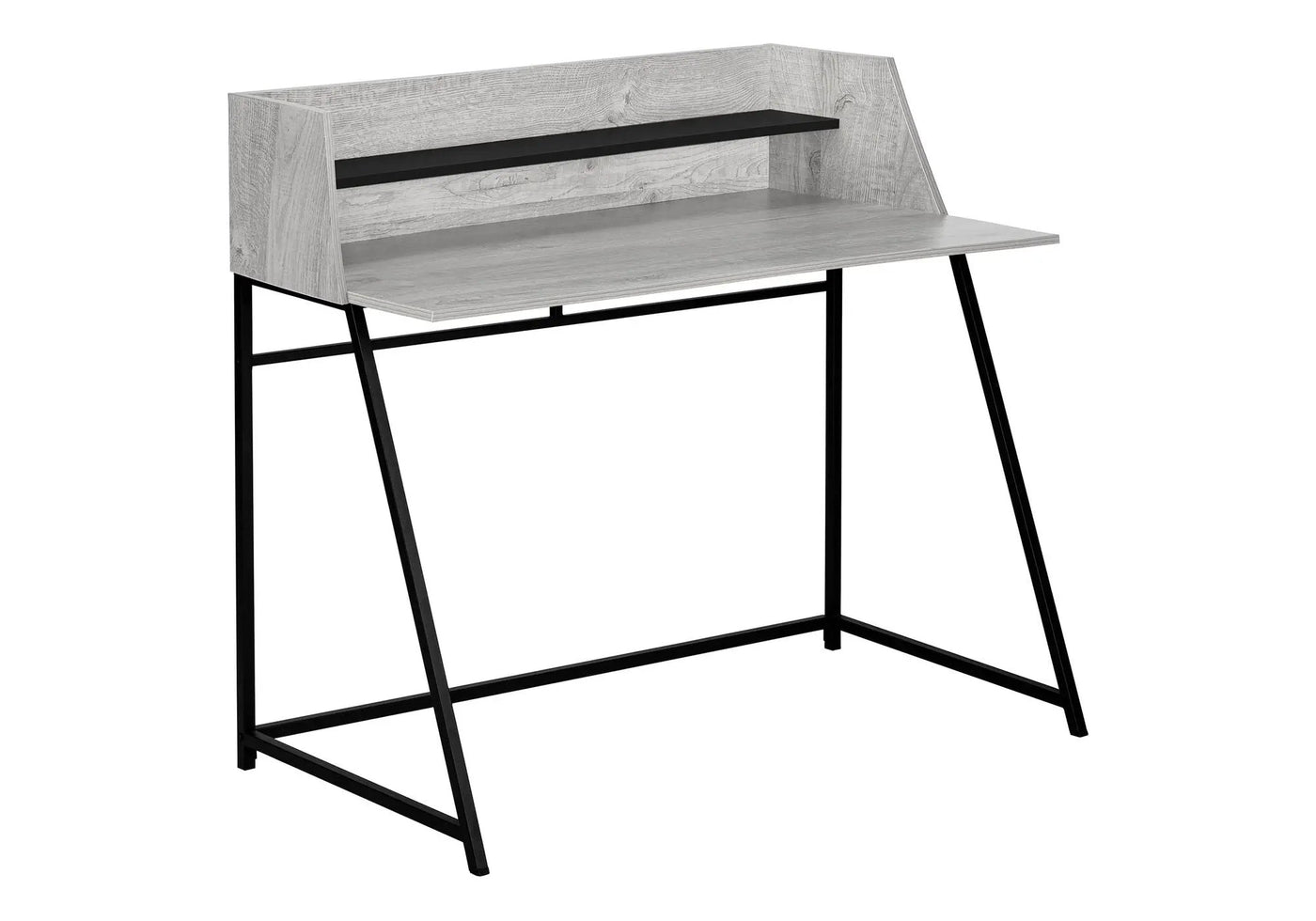 Computer Desk for Home Office with Marble Look and Storage Shelves by HouseOfZazla