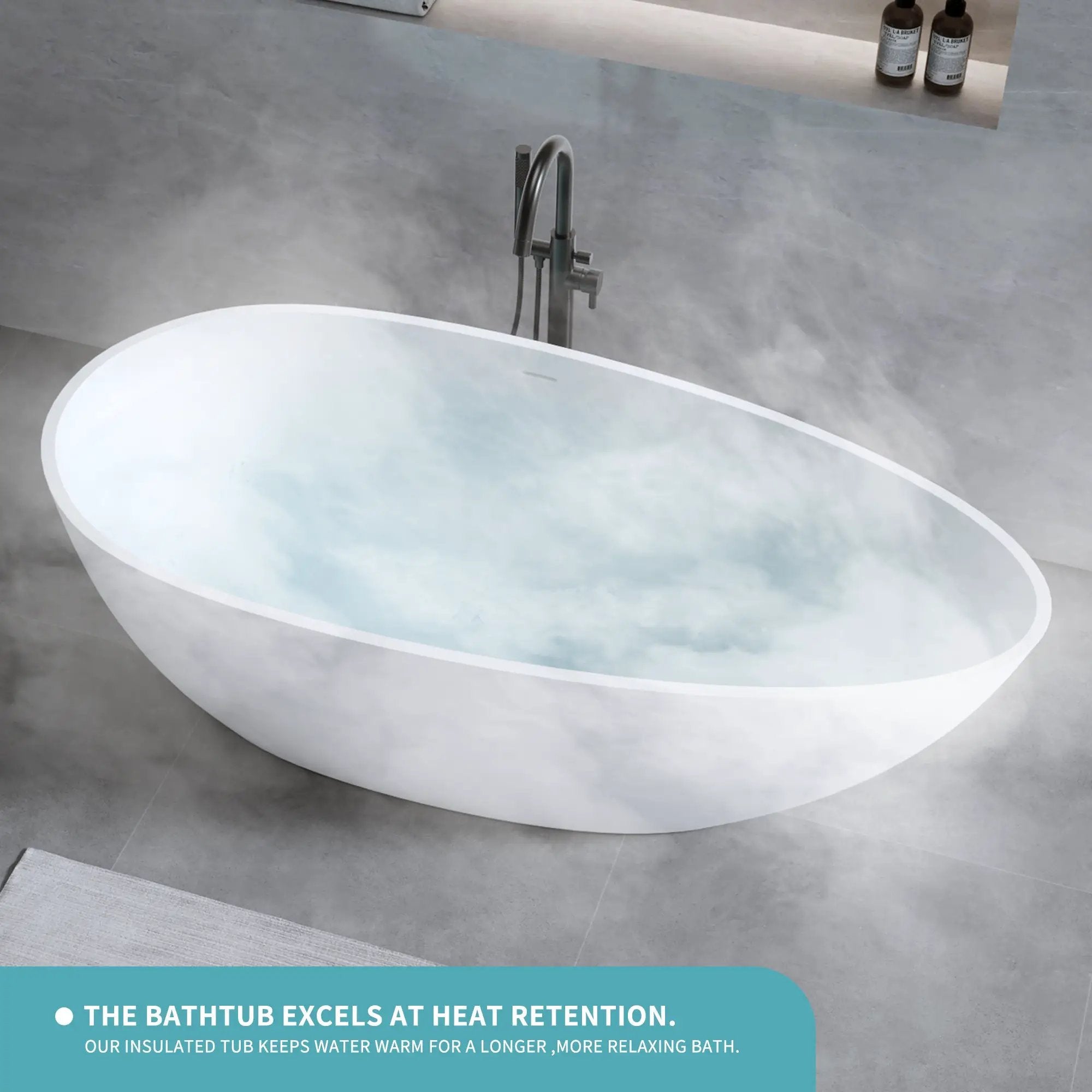 59'' Solid Surface Matte Tub by HouseOfZazla