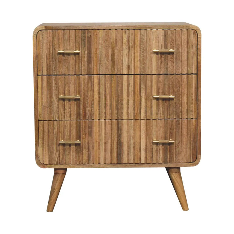 T-Bar Ridged Chest, 3-Drawers by HouseOfZazla