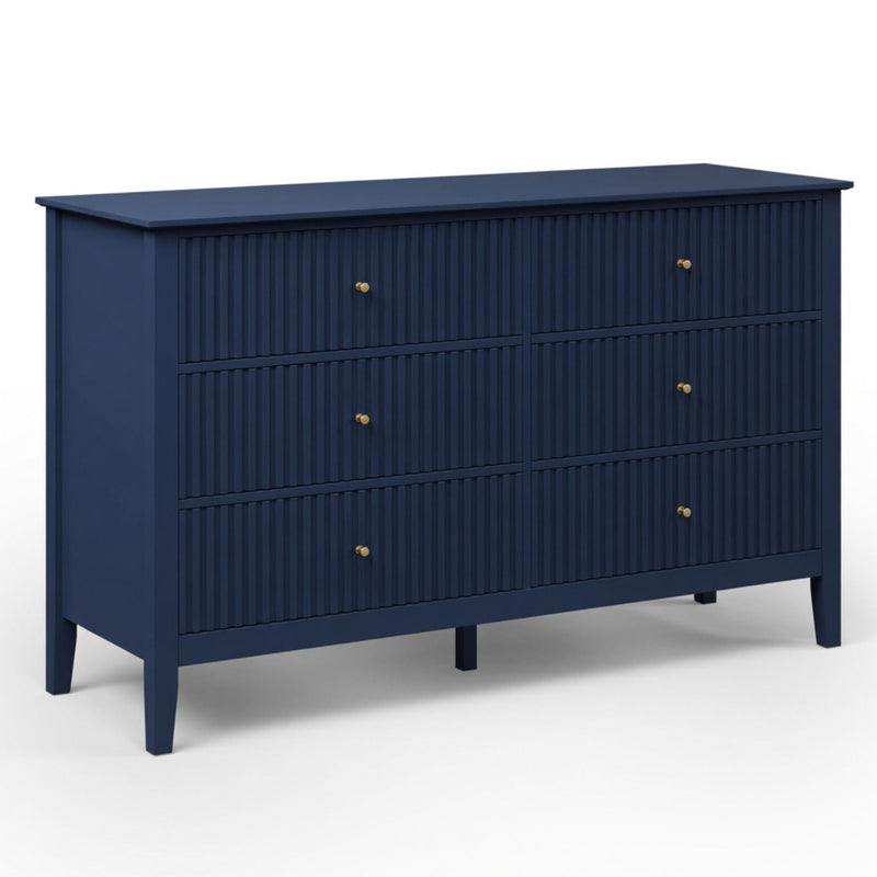 Modern 6 Drawer Fluted Dresser by HouseOfZazla