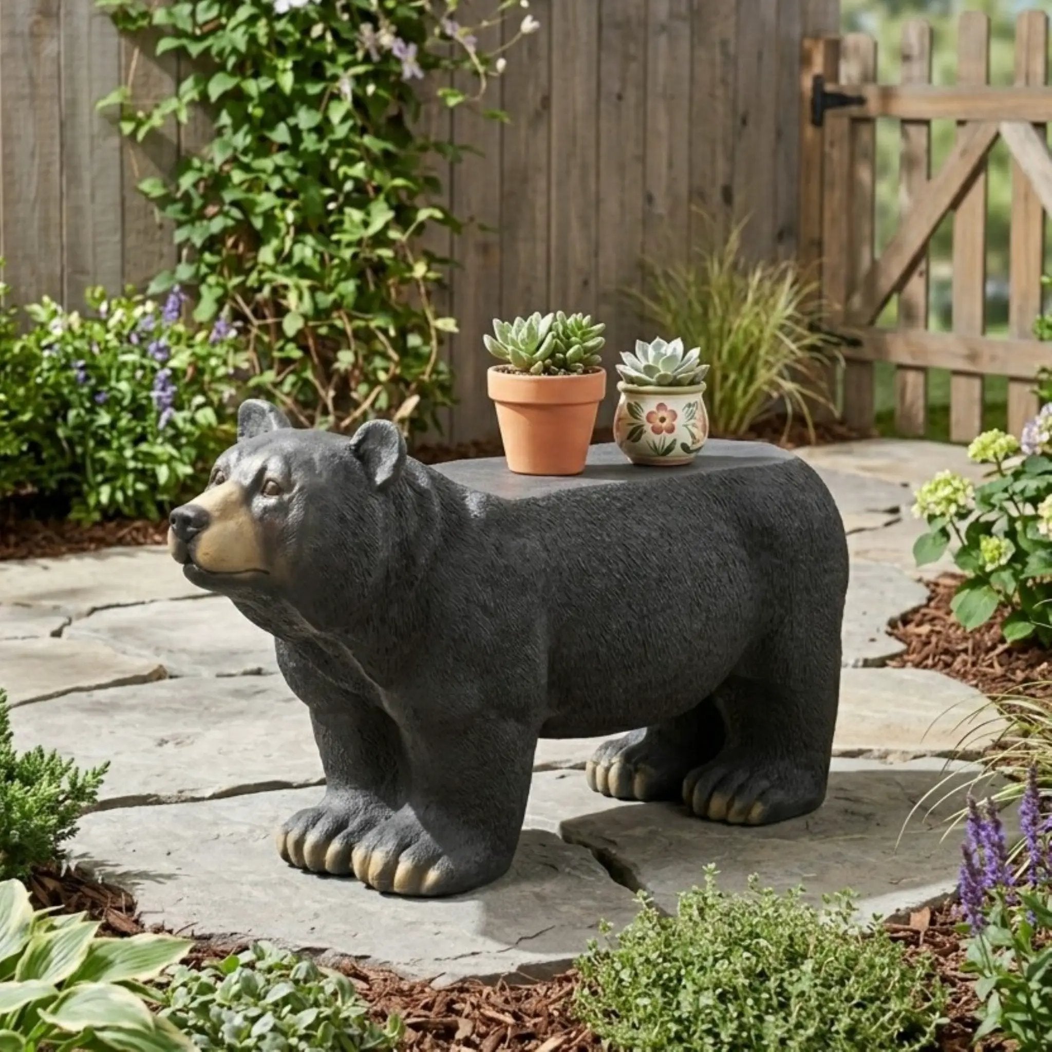 MGO Bear Bench - Concrete Outdoor Bench by HouseOfZazla