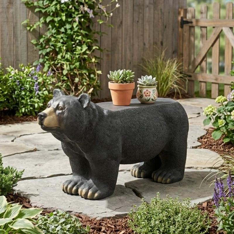 MGO Bear Bench - Concrete Outdoor Bench by HouseOfZazla