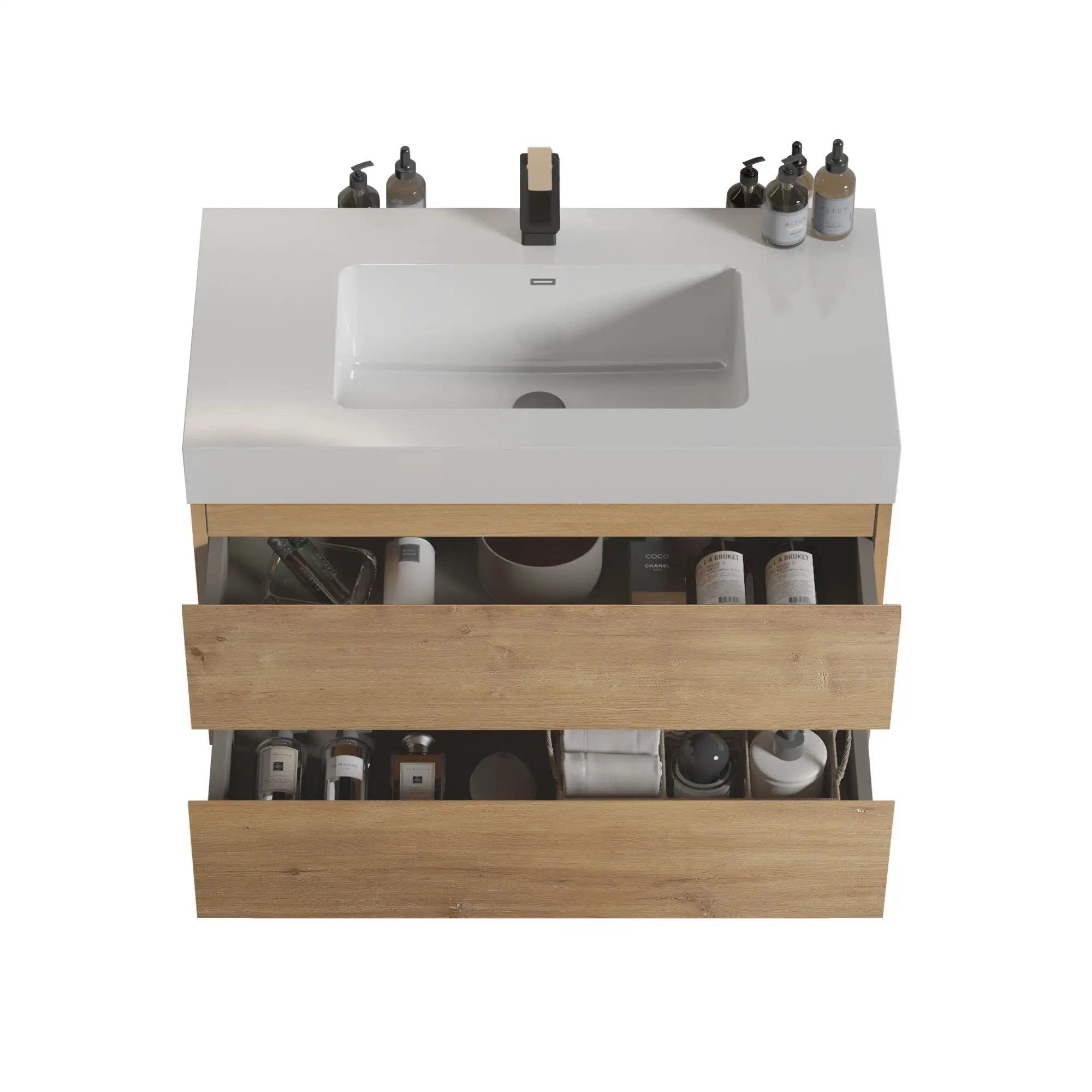 Alice - Bathroom Vanity With Sink, Large Storage Wall Mounted Floating Bathroom Vanity For Modern Bathroom by Unique Piece Furniture