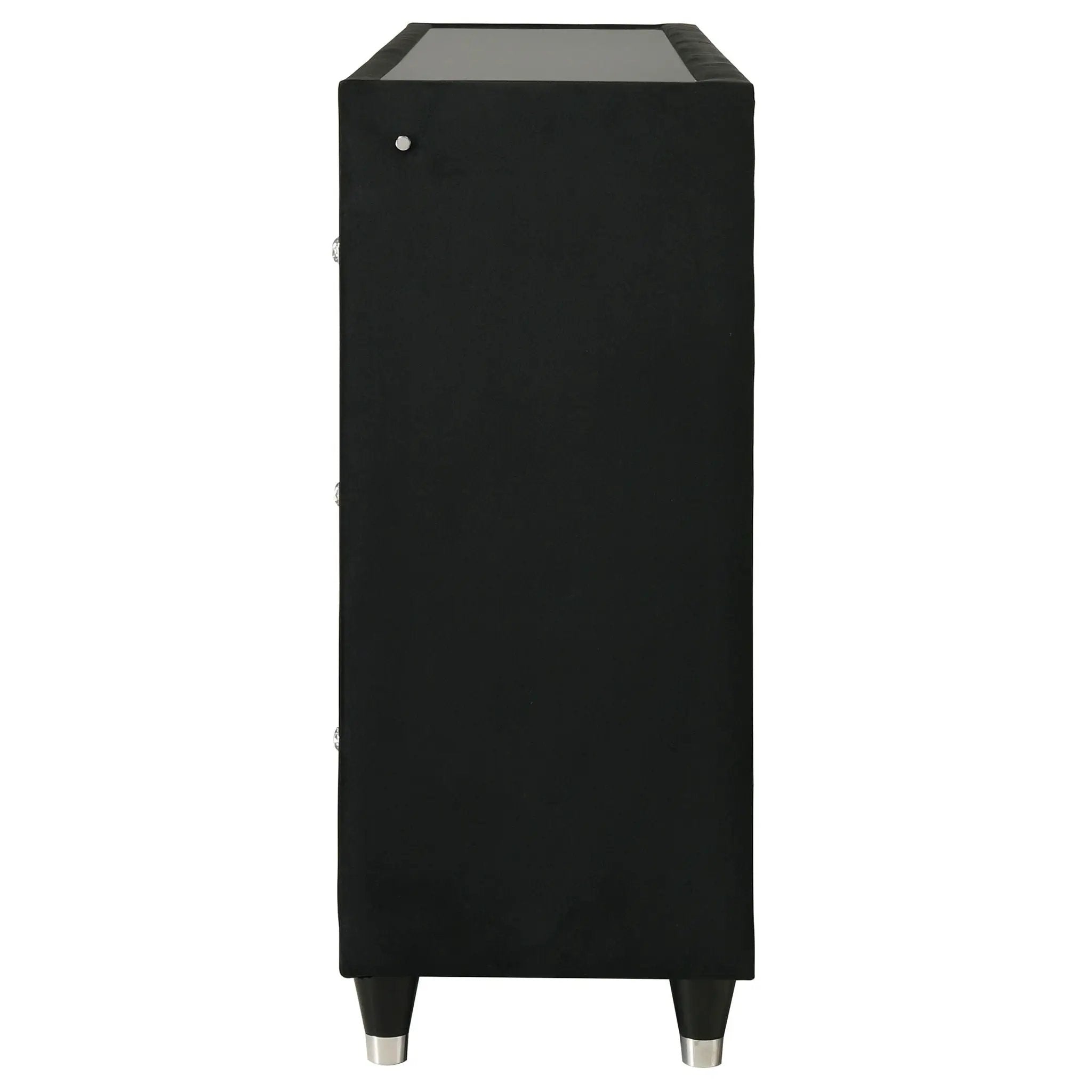 Lorient 8-drawer LED Bedroom Flame Box Dresser Black by Unique Piece Furniture
